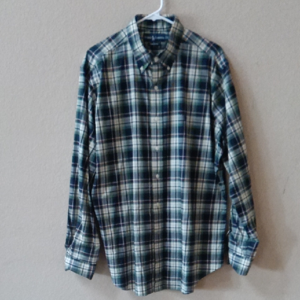 Ralph Lauren Blue and Green Plaid Shirt